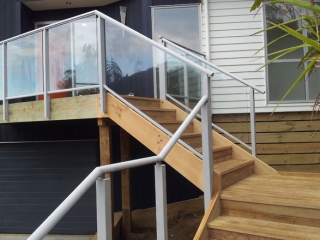 Framed Glass Balustrade and Handrail