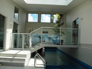 Indoor pool fence